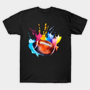 American Football Rugby Ball Watercolor T-Shirt